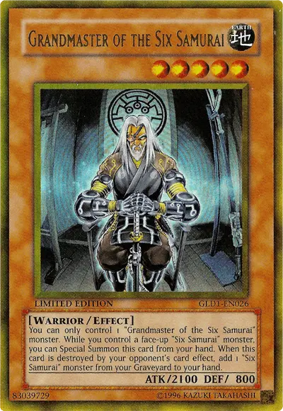 Grandmaster of the Six Samurai [GLD1-EN026] Gold Rare - Doe's Cards