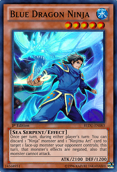 Blue Dragon Ninja [REDU-EN083] Super Rare - Doe's Cards