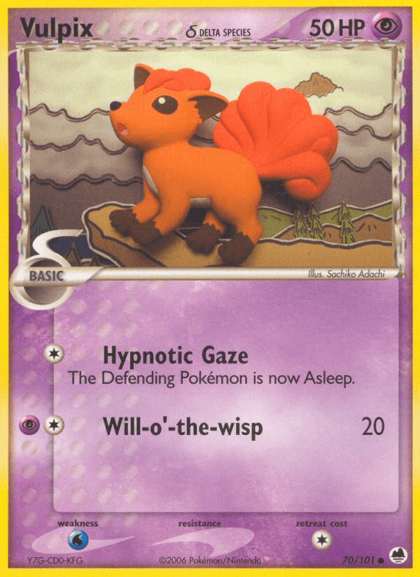 Vulpix (70/101) (Delta Species) [EX: Dragon Frontiers] - Doe's Cards