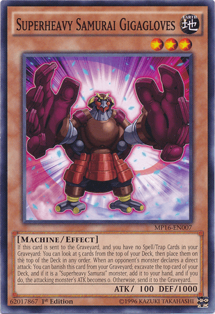 Superheavy Samurai Gigagloves [MP16-EN007] Common - Doe's Cards