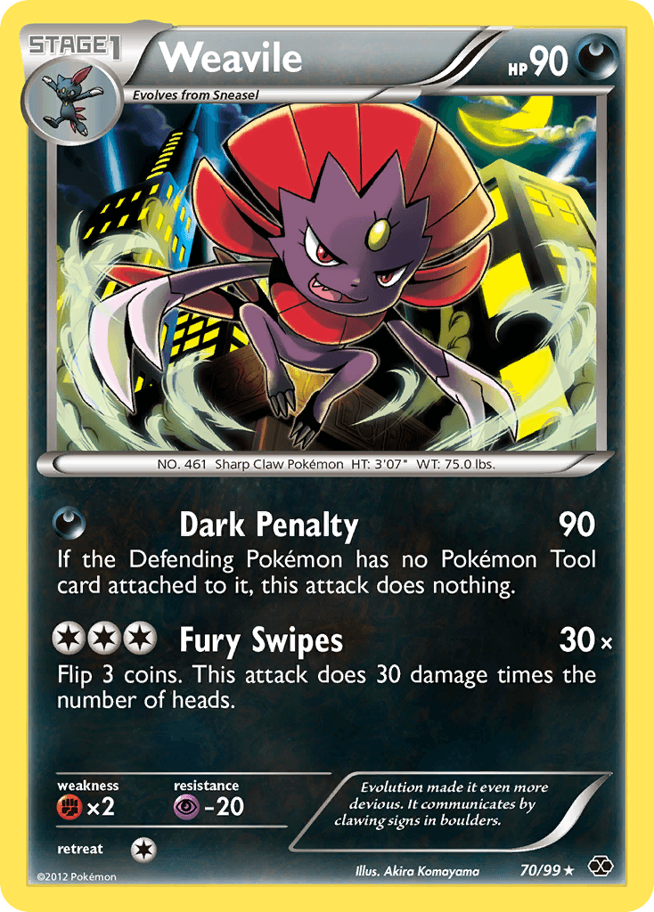 Weavile (70/99) [Black & White: Next Destinies] - Doe's Cards