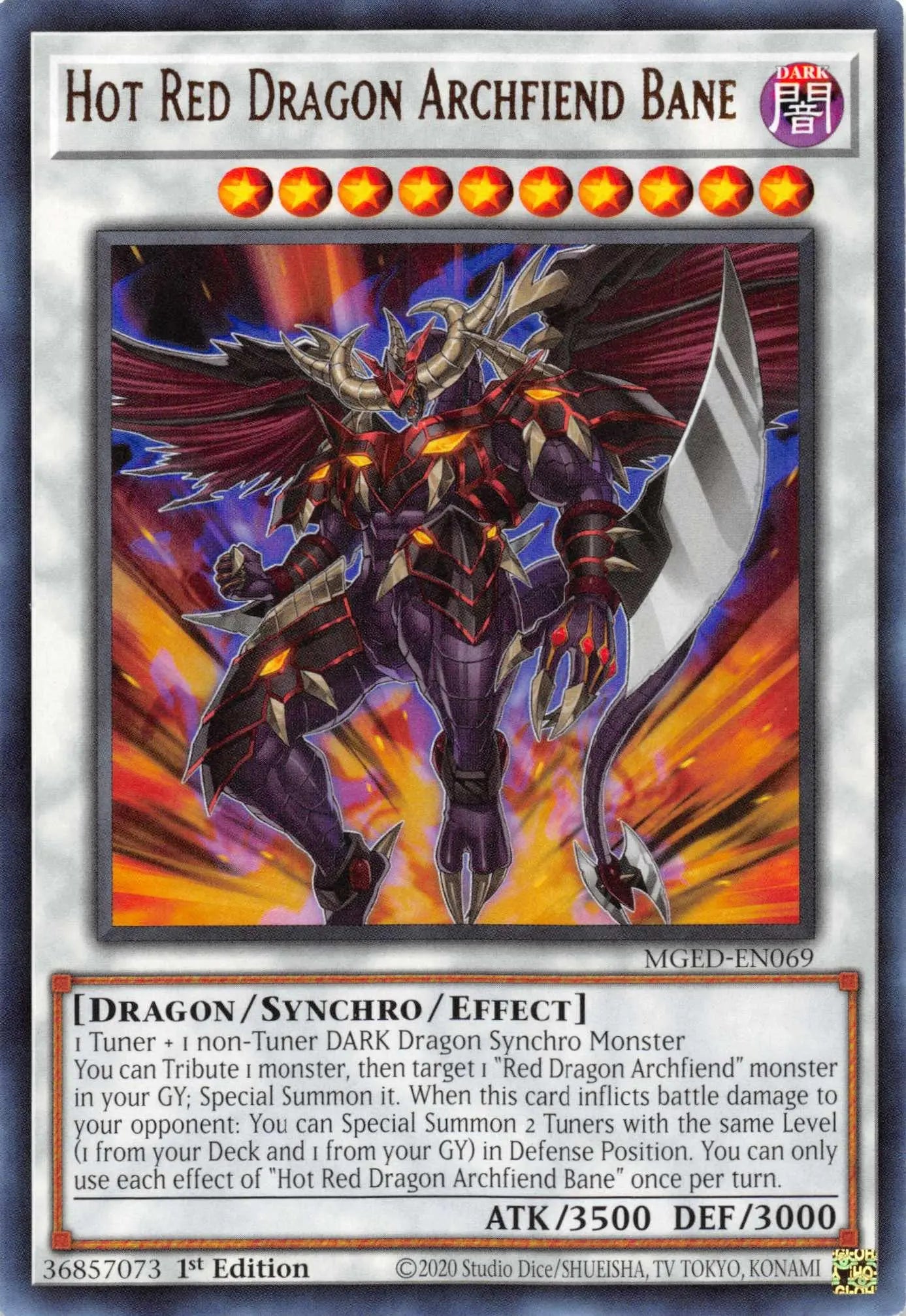 Hot Red Dragon Archfiend Bane [MGED-EN069] Rare - Doe's Cards