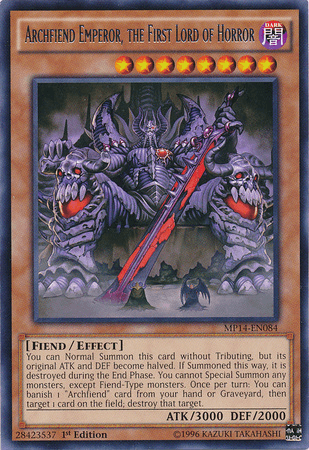 Archfiend Emperor, the First Lord of Horror [MP14-EN084] Rare - Doe's Cards