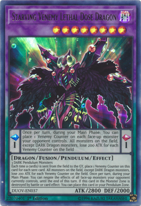 Starving Venemy Lethal Dose Dragon [DUOV-EN037] Ultra Rare - Doe's Cards