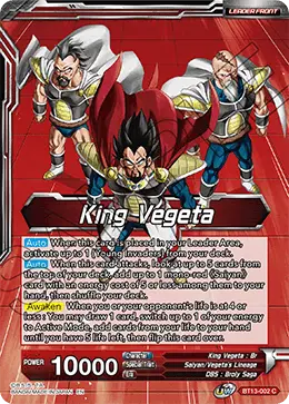 King Vegeta // King Vegeta, Head of the Saiyan Rebellion (Common) (BT13-002) [Supreme Rivalry] - Doe's Cards