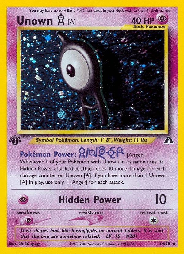 Unown [A] (14/75) [Neo Discovery 1st Edition] - Doe's Cards