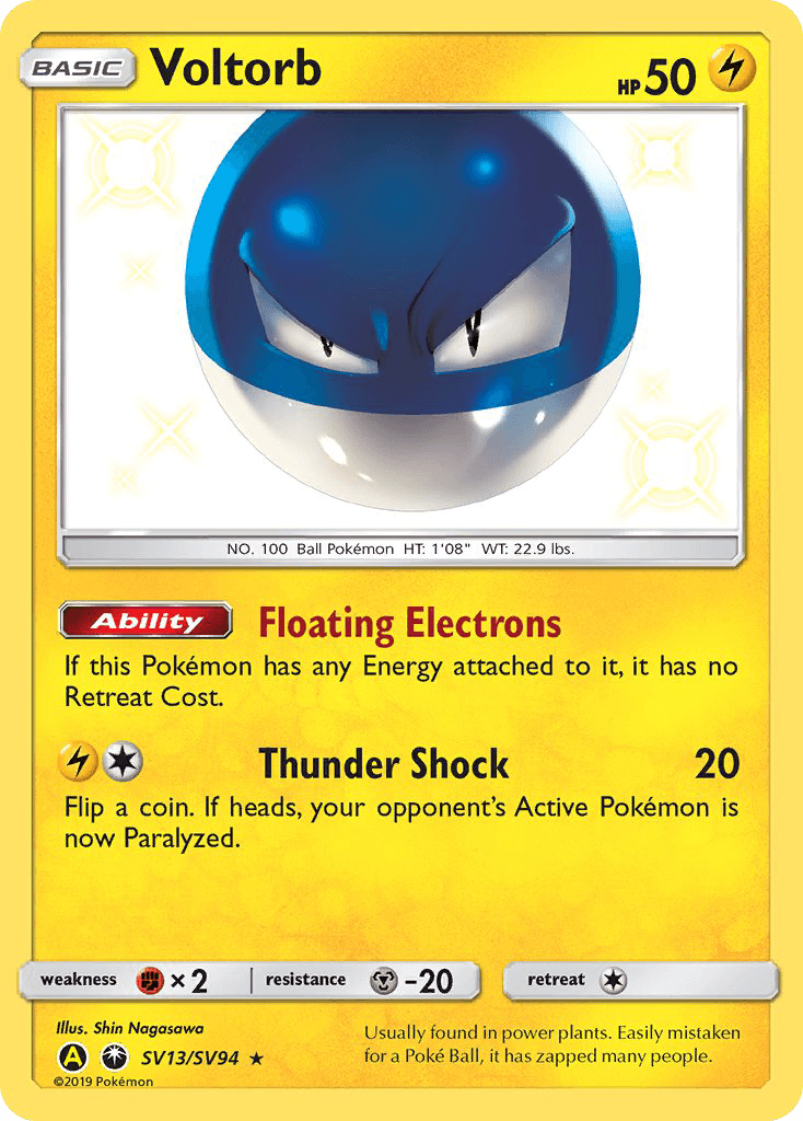 Voltorb (SV13/SV94) [Sun & Moon: Hidden Fates - Shiny Vault] - Doe's Cards