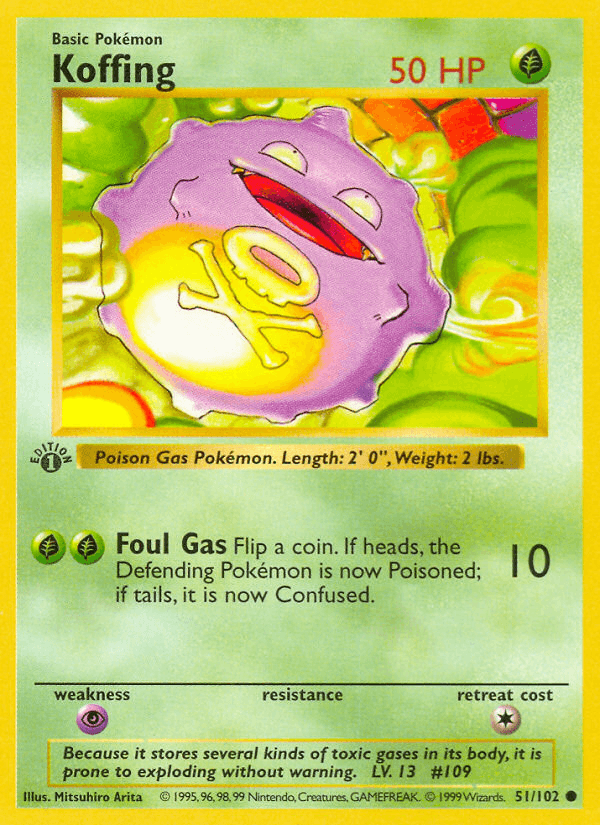 Koffing (51/102) [Base Set 1st Edition] - Doe's Cards