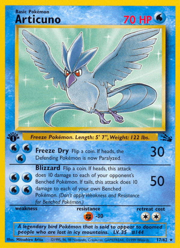 Articuno (17/62) [Fossil 1st Edition] - Doe's Cards