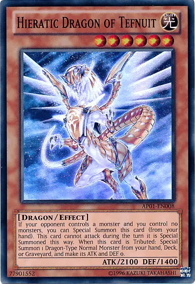 Hieratic Dragon of Tefnuit [AP01-EN008] Super Rare - Doe's Cards