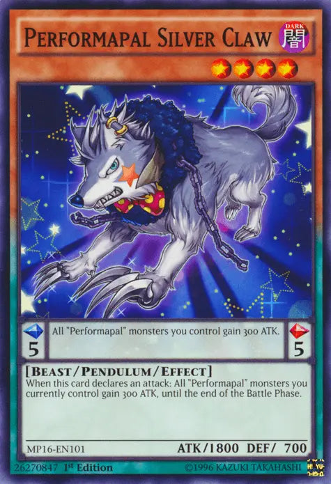 Performapal Silver Claw [MP16-EN101] Common - Doe's Cards