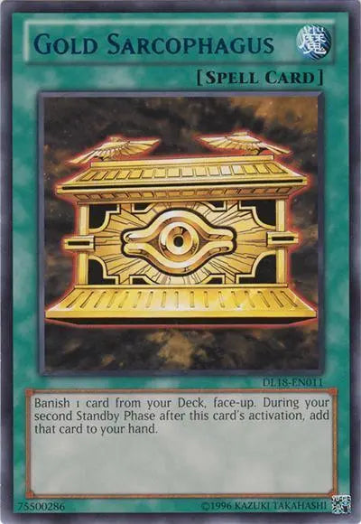Gold Sarcophagus (Purple) [DL18-EN011] Rare - Doe's Cards