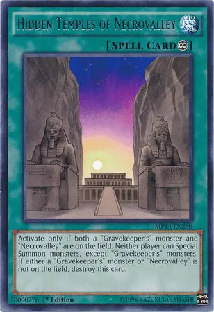 Hidden Temples of Necrovalley [MP14-EN230] Rare - Doe's Cards