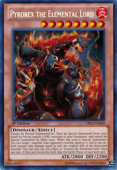 Pyrorex the Elemental Lord [CBLZ-EN040] Secret Rare - Doe's Cards