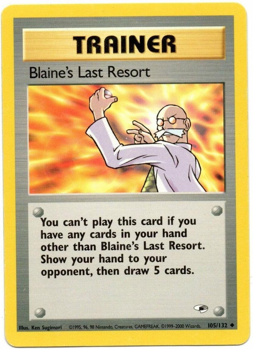 Blaine's Last Resort (105/132) [Gym Heroes Unlimited] - Doe's Cards