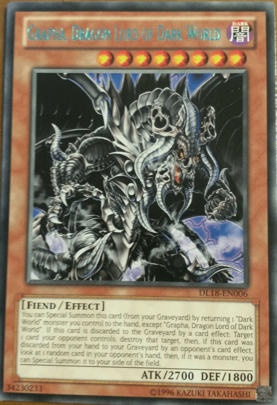 Grapha, Dragon Lord of Dark World (Green) [DL18-EN006] Rare - Doe's Cards
