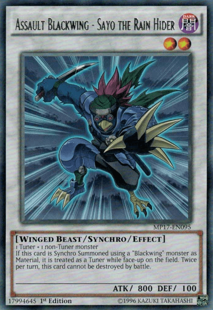 Assault Blackwing - Sayo the Rain Hider [MP17-EN095] Rare - Doe's Cards