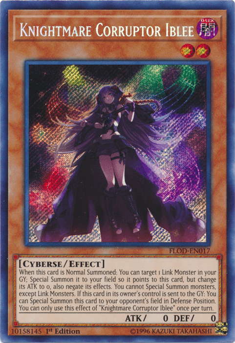 Knightmare Corruptor Iblee [FLOD-EN017] Secret Rare - Doe's Cards