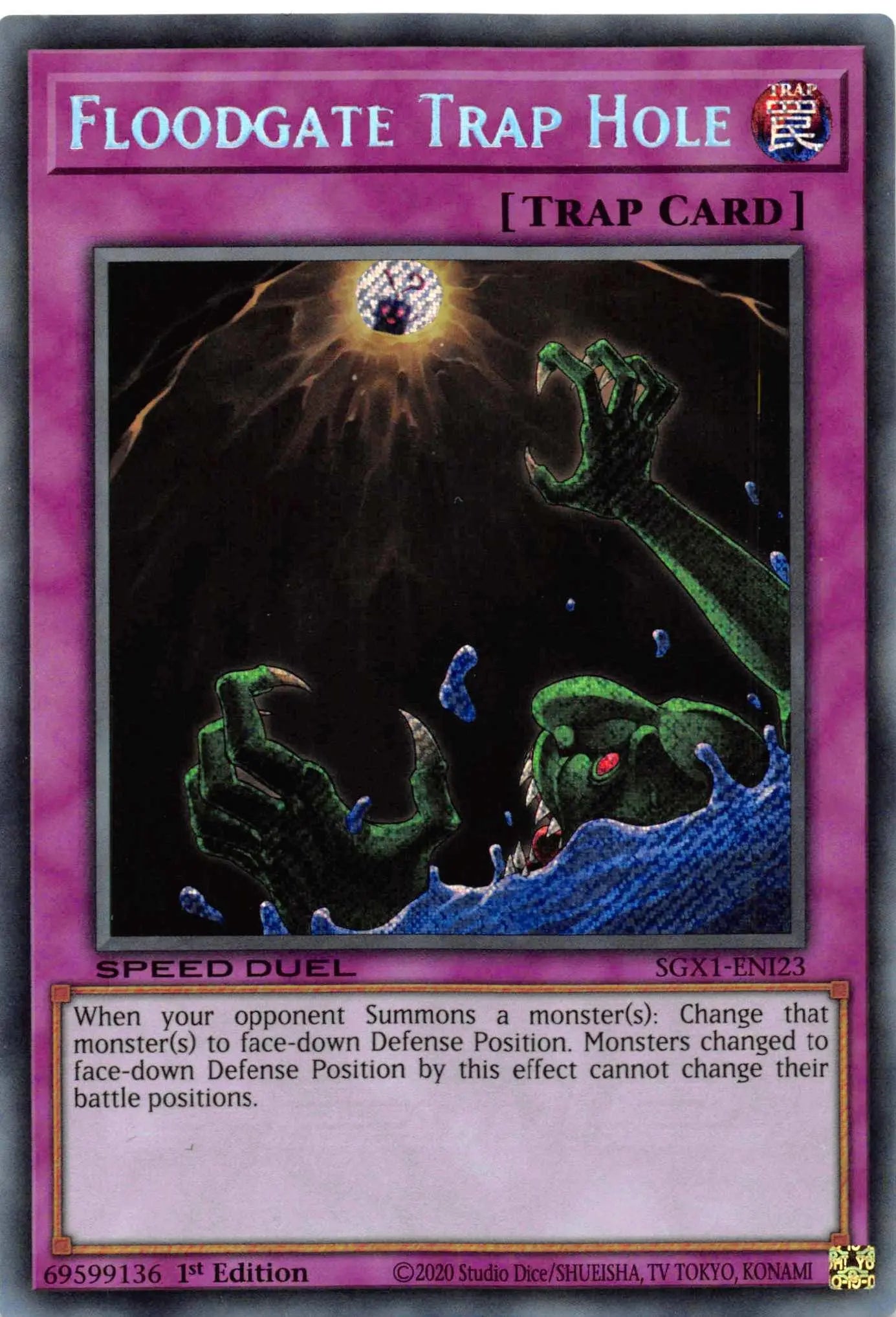 Floodgate Trap Hole [SGX1-ENI23] Secret Rare - Doe's Cards