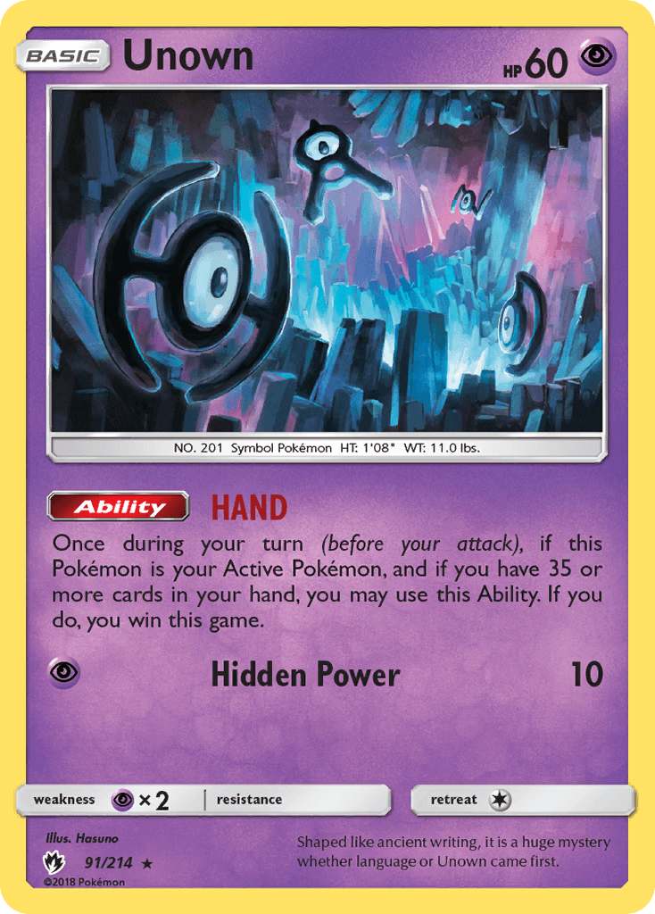 Unown (91/214) [Sun & Moon: Lost Thunder] - Doe's Cards