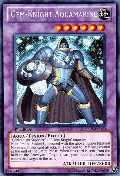 Gem-Knight Aquamarine [HA05-EN020] Secret Rare - Doe's Cards