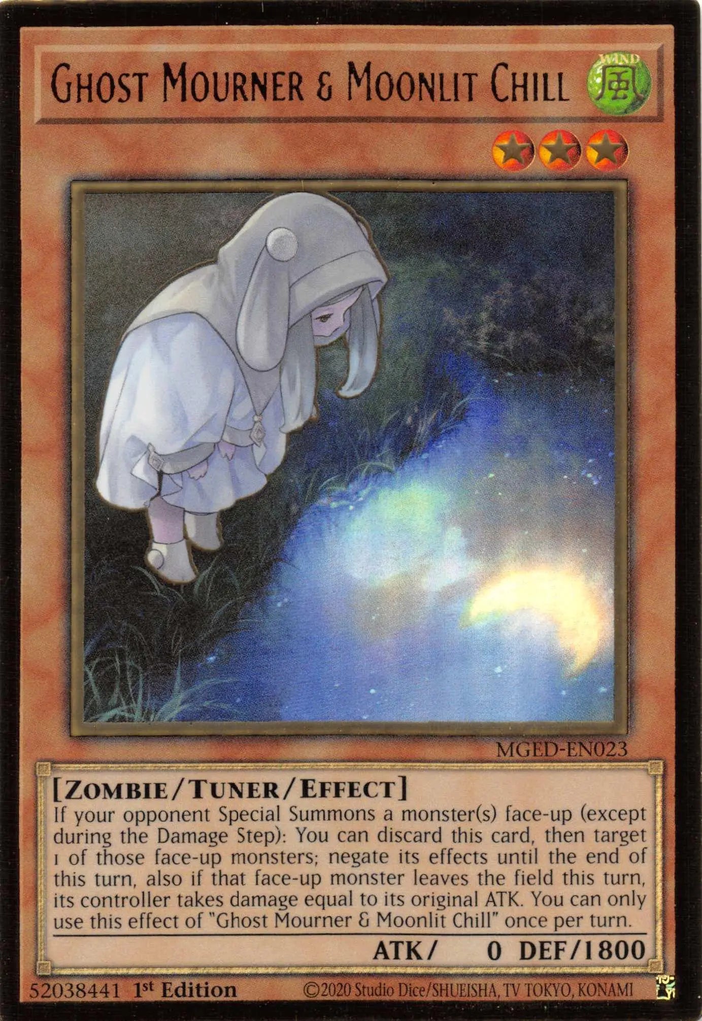 Ghost Mourner & Moonlit Chill (Alternate Art) [MGED-EN023] Gold Rare - Doe's Cards