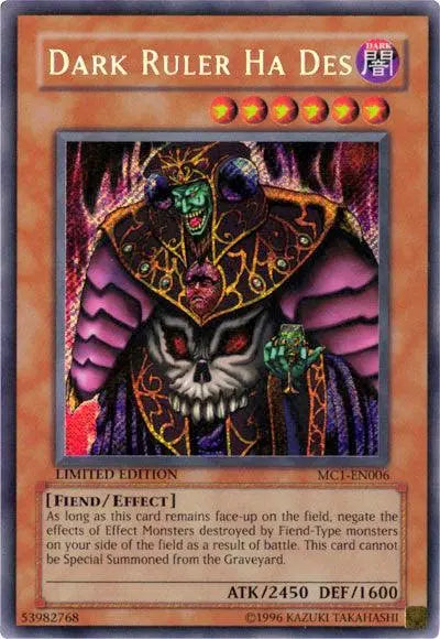 Dark Ruler Ha Des [MC1-EN006] Secret Rare - Doe's Cards