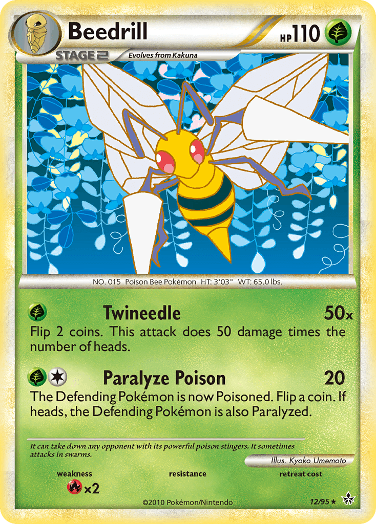 Beedrill (12/95) [HeartGold & SoulSilver: Unleashed] - Doe's Cards