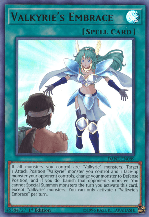 Valkyrie's Embrace [DANE-EN089] Ultra Rare - Doe's Cards