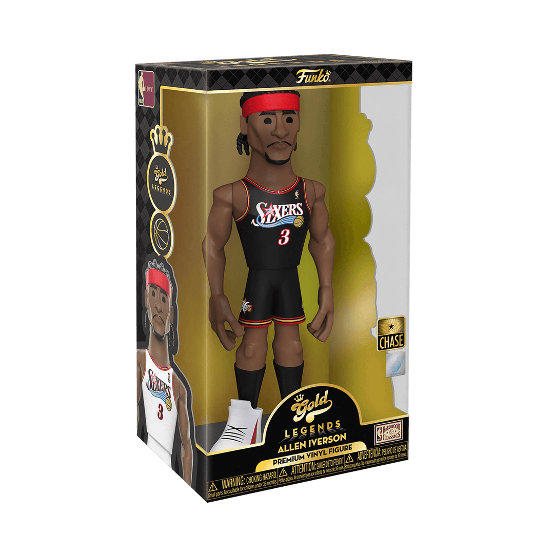 Funko Pop! Gold 12" NBA Legend: 76ers - Allen Iverson ( Chase version ) - Doe's Cards