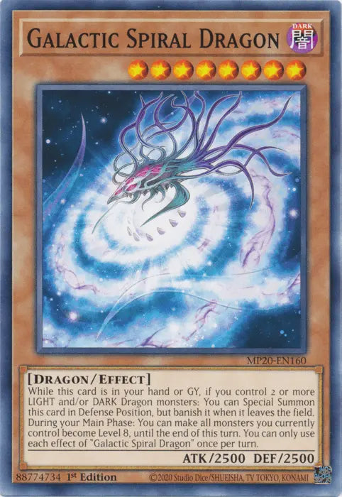 Galactic Spiral Dragon [MP20-EN160] Common - Doe's Cards