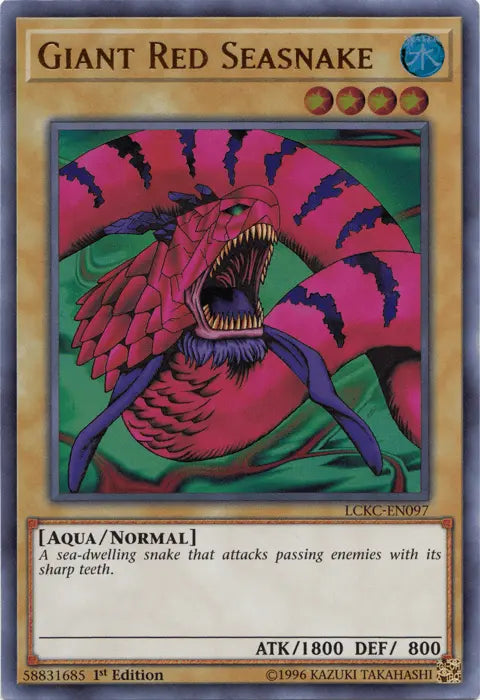 Giant Red Seasnake [LCKC-EN097] Ultra Rare - Doe's Cards