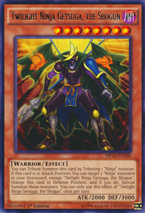 Twilight Ninja Getsuga, the Shogun [MP16-EN188] Rare - Doe's Cards