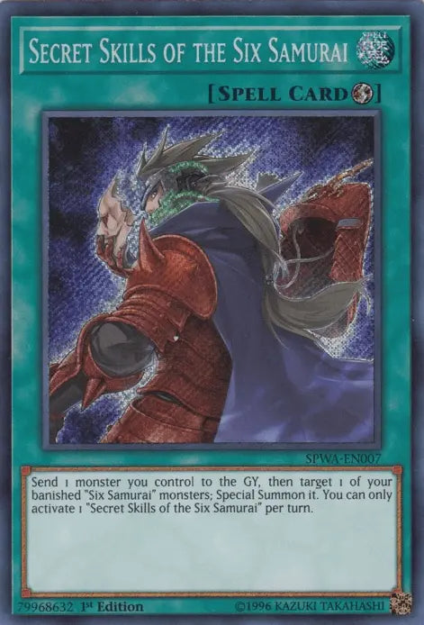 Secret Skills of the Six Samurai [SPWA-EN007] Secret Rare - Doe's Cards