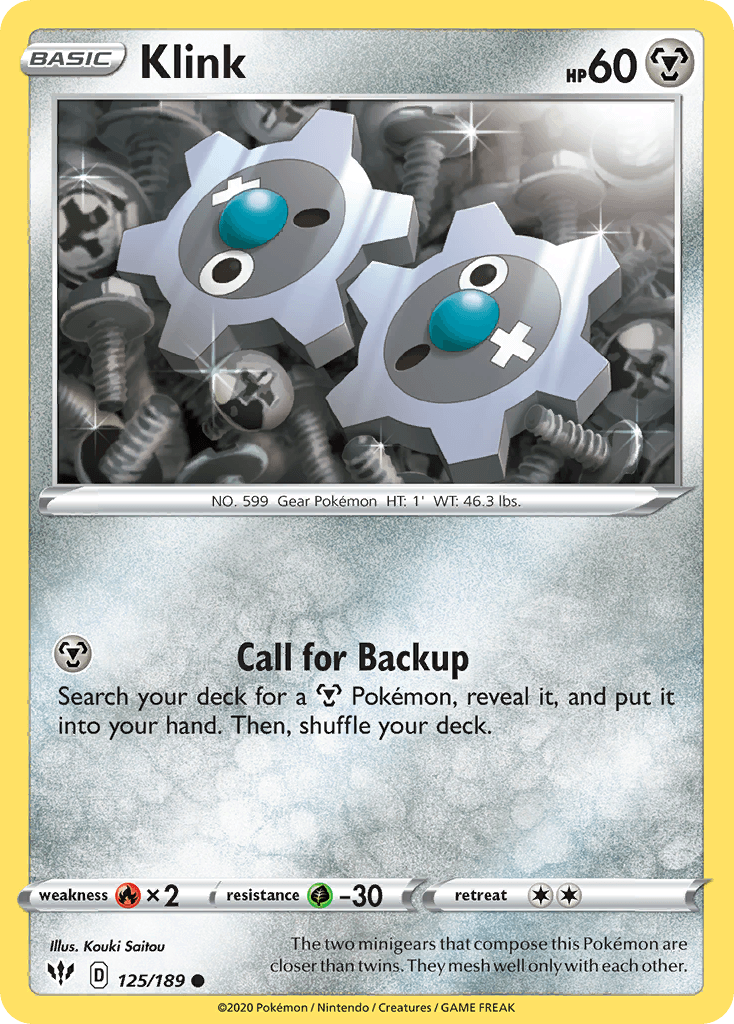 Klink (125/189) [Sword & Shield: Darkness Ablaze] - Doe's Cards