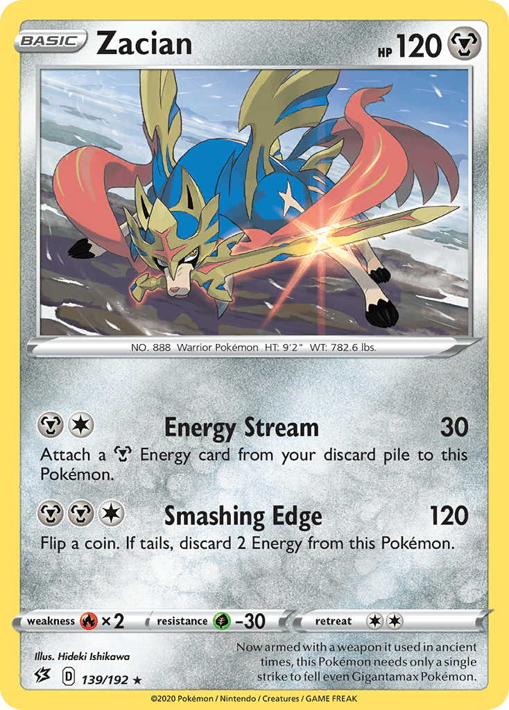 Zacian (139/192) [Sword & Shield: Rebel Clash] - Doe's Cards