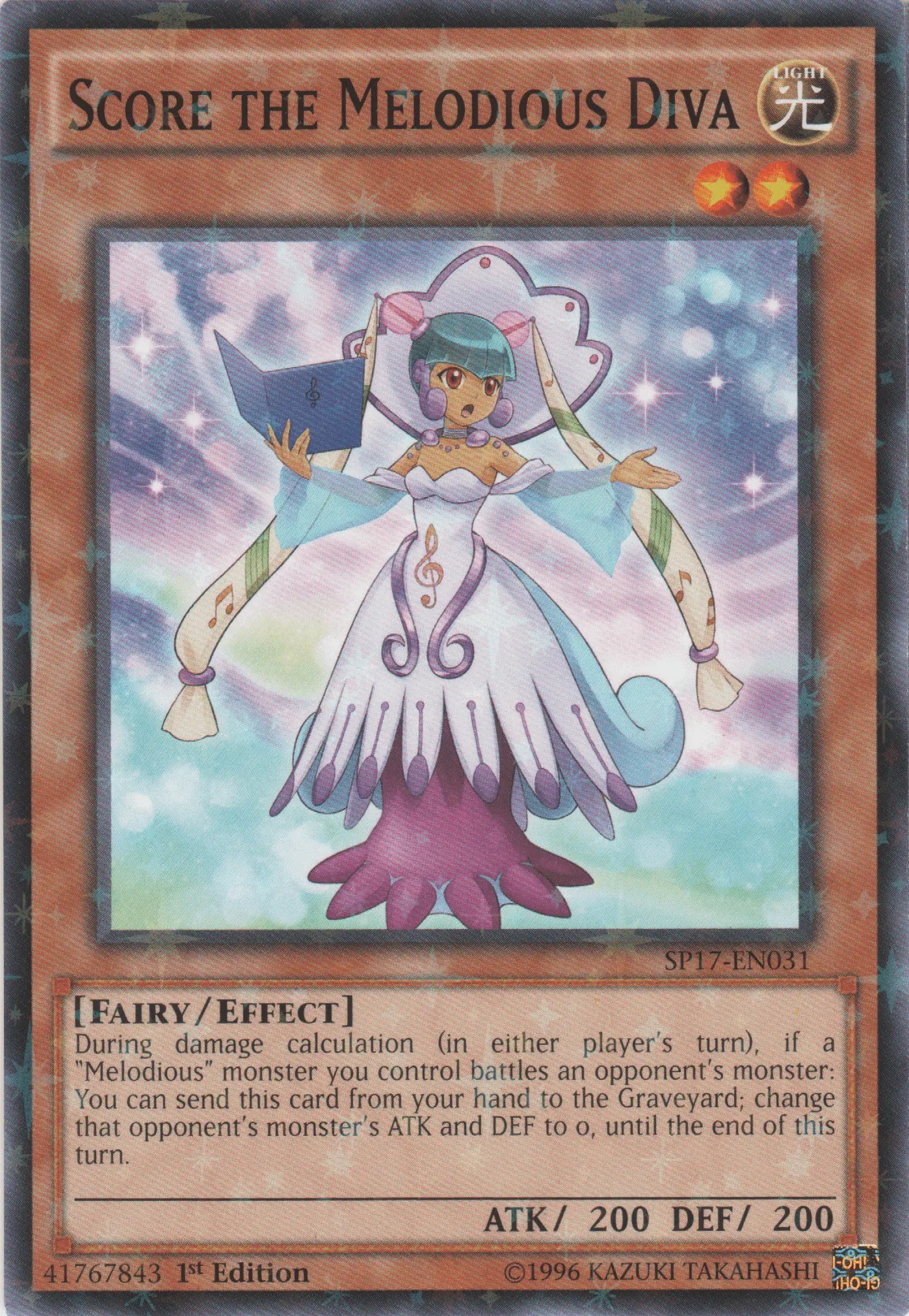 Score the Melodious Diva [SP17-EN031] Starfoil Rare - Doe's Cards