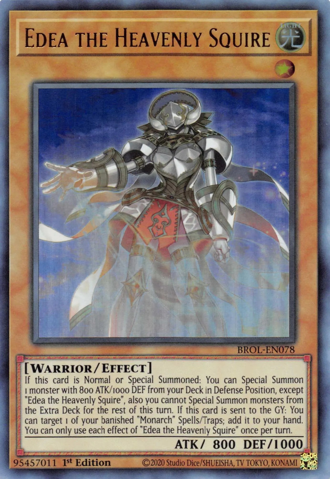 Edea the Heavenly Squire [BROL-EN078] Ultra Rare - Doe's Cards