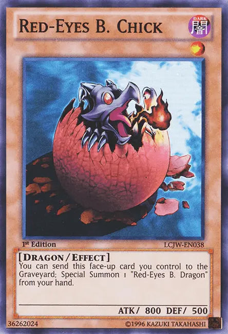 Red-Eyes B. Chick [LCJW-EN038] Super Rare - Doe's Cards