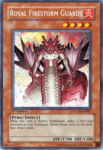 Royal Firestorm Guards [GLAS-EN087] Secret Rare - Doe's Cards