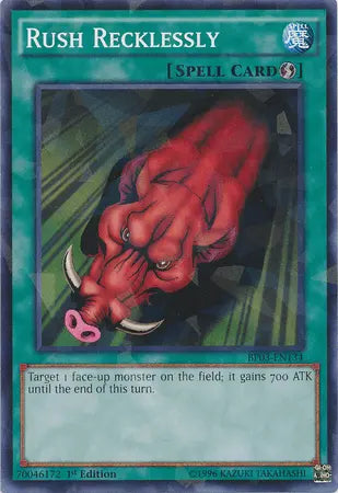 Rush Recklessly [BP03-EN134] Shatterfoil Rare - Doe's Cards