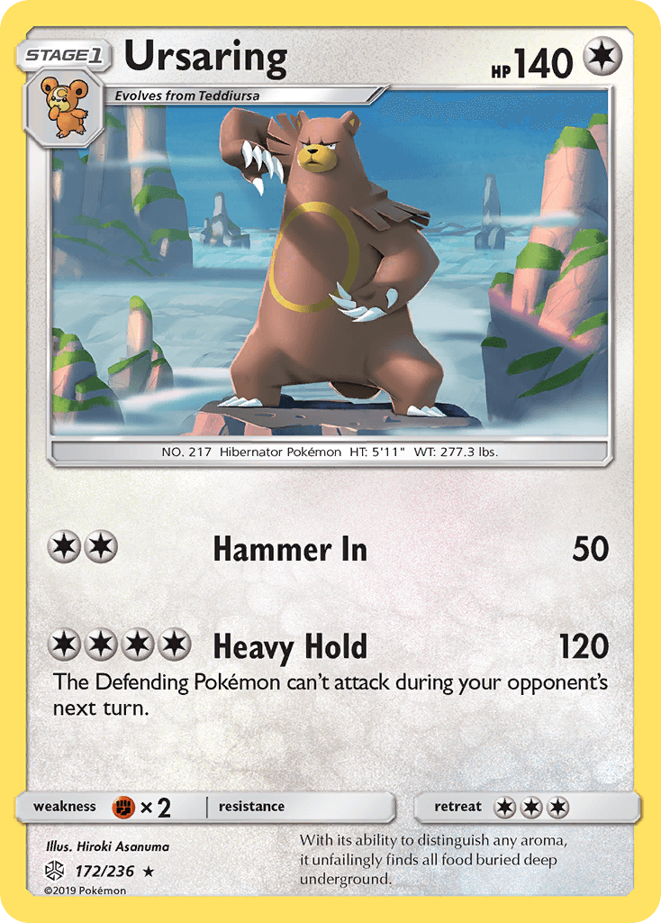 Ursaring (172/236) [Sun & Moon: Cosmic Eclipse] - Doe's Cards