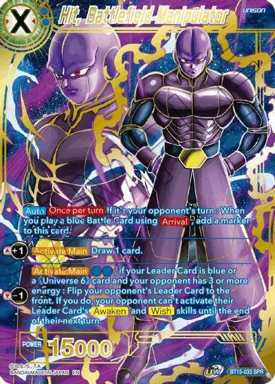 Hit, Battlefield Manipulator (SPR) (BT15-033) [Saiyan Showdown] - Doe's Cards
