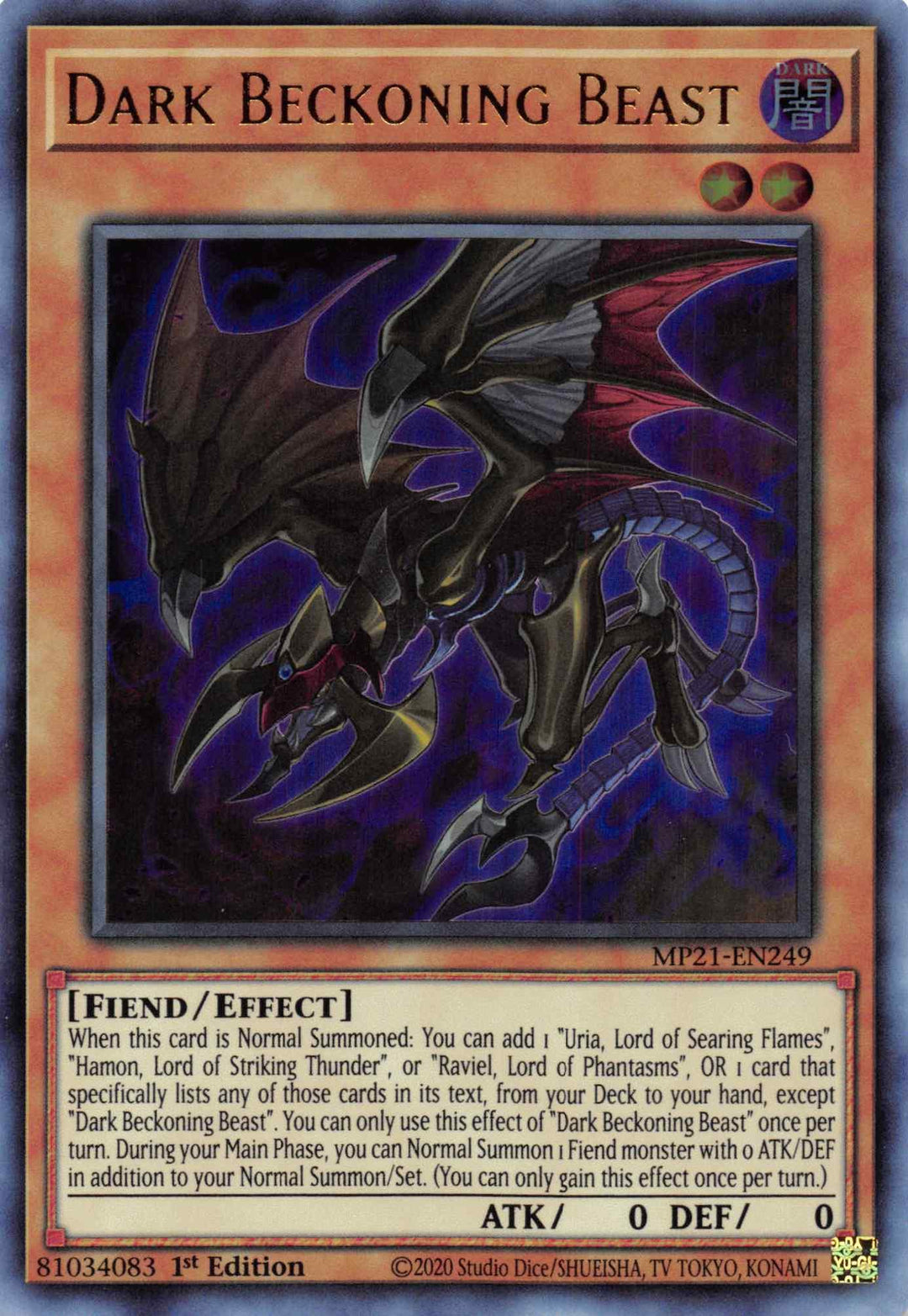 Dark Beckoning Beast [MP21-EN249] Ultra Rare - Doe's Cards