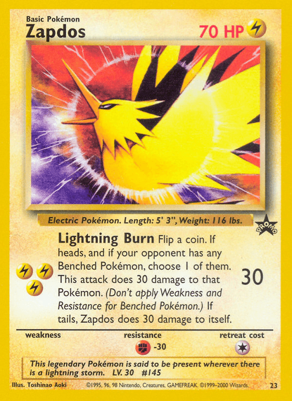 Zapdos (23) [Wizards of the Coast: Black Star Promos] - Doe's Cards