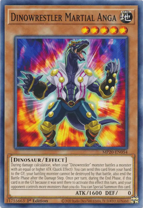 Dinowrestler Martial Anga [MP20-EN054] Common - Doe's Cards