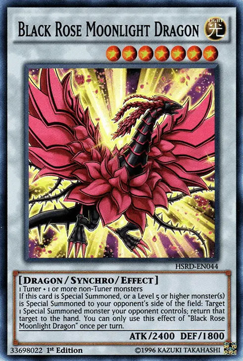 Black Rose Moonlight Dragon [HSRD-EN044] Super Rare - Doe's Cards