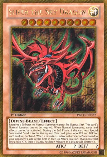 Slifer the Sky Dragon [PGLD-EN032] Gold Secret Rare - Doe's Cards
