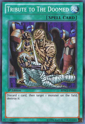 Tribute to The Doomed [BPW2-EN065] Super Rare - Doe's Cards