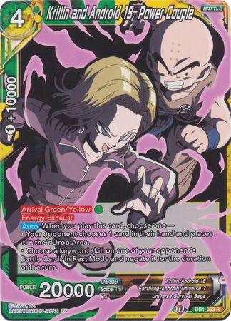Krillin and Android 18, Power Couple (Alternate Art) (DB1-093) [Special Anniversary Set 2020] - Doe's Cards